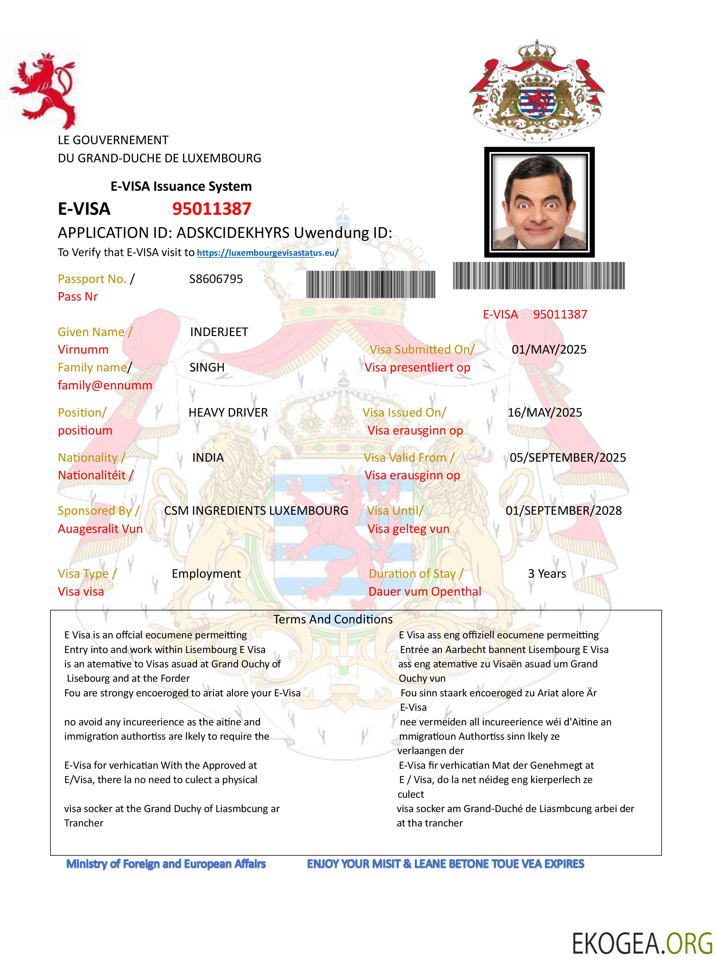 Permis de travail luxembourgeois